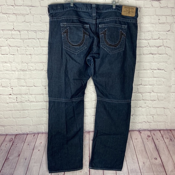 True Religion Men's Section Moto Blue Jeans. Size: 46 - Picture 7 of 12